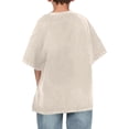 thumbnail image 5 of Boys Oversized Washed Crew Neck T‑Shirt Vintage Mineral Wash Short Sleeve Loose Fit Casual Tee Soft Breathable Kids Basic Top for Daily School Outdoor Play Wear(Beige,11-12 Years), 5 of 6