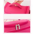 thumbnail image 4 of Makeup Bag Handle Net Wear Top Net Resistance Cosmetic Bags Square Zipper Foldable Lightweight Toiletry Case Concealer Pink, 4 of 9