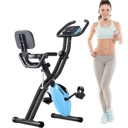 Folding Exercise Bike Magnetic Stationary Indoor Cycling Cardio Home Gym Workout 