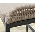 thumbnail image 3 of PURPLE LEAF Outdoor Bar Stools Set of 2, Rattan Woven Aluminum Boho Style with Back and Cushion, All-Weather, for Garden, Kitchen Island, Patio, 3 of 10