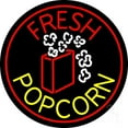 thumbnail image 1 of Red Fresh Yellow Popcorn LED Neon Sign 26" Tall x 26" Wide - inches Black Square Cut Acrylic Backing, with Dimmer - Premium built indoor Sign for Cinema, Storefront., 1 of 7
