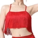 thumbnail image 5 of Top latino con flecos y borlas para mujer, camiseta suave y moderna para carnavales y disfraces. Color rojo L, 5 of 9