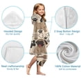 thumbnail image 7 of Pug and Footprint Hooded Bath Towel，50"x30" for Ages 3 To 12 Kids, Quick Dry Lightweight Soft Microfiber Hood Beach Towel Cover Up for Kids, 7 of 7