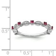 thumbnail image 5 of Stackable Expressions Sterling Silver Lab Created Ruby Diamond Ring, 5 of 9