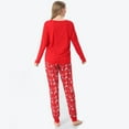 thumbnail image 4 of Yuanyu Matching Family Pajamas Sets Christmas PJ's Long Sleeve Tee and Bottom Loungewear, 4 of 8
