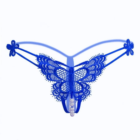 

Umitay Women tempting Underwear LaceTransparent Panties Thongs G String Pearl tempting Lingerie
