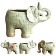 thumbnail image 2 of Coofit Succulent Pot Ceramic Elephant Flower Pot Succulent Planter Plant Pot for Home, 2 of 7