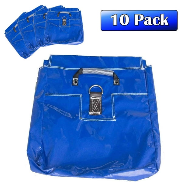 Moose Supply Vinyl Sand Bag for Inflatable Bounce Houses, Blue 10 Pack