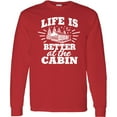 thumbnail image 3 of Inktastic Life is Better at the Cabin with Trees and Moon Long Sleeve T-Shirt, 3 of 5