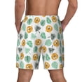 thumbnail image 3 of Kdxio Tiger Leaves Print Men's Swim Trunks with Compression Liner 7 Inch Inseam Quick Dry Swim Shorts, 3 of 7