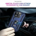 thumbnail image 3 of K-Lion For iPhone 14 Pro Max,Slim Magnetic Hybrid Shockproof Ring Holder Hard PC Case Cover,Blue, 3 of 6