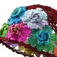 thumbnail image 6 of Milageto Flower Crochet Casual Hollow Skull Cap for Party Outdoor Shopping Red, 6 of 8