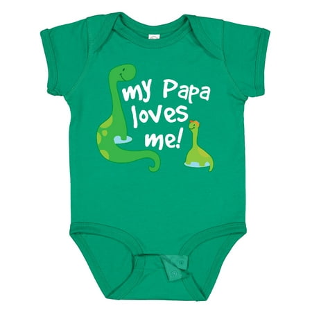 

Inktastic My Papa Loves Me Dinosaur Gift Baby Boy Bodysuit