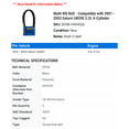 thumbnail image 2 of Multi Rib Belt - Compatible with 2001 - 2003 Saturn LW200 2.2L 4-Cylinder 2002, 2 of 2