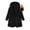 Black, variant on KICILVS Fleece Jackets for Women Hooded Fuzzy Long Coat with Pockets Warm Winter Outerwear for Cold Weather