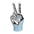thumbnail image 2 of Hand Gesture Statue Creative Hand Sculpture for Home Table Centerpiece Decor Peace Argent, 2 of 9