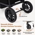 thumbnail image 5 of Infans Foldable Wagon Stroller for 2 Kids, Double Seater Toddler Stroller w/ Canopy, 5 of 7