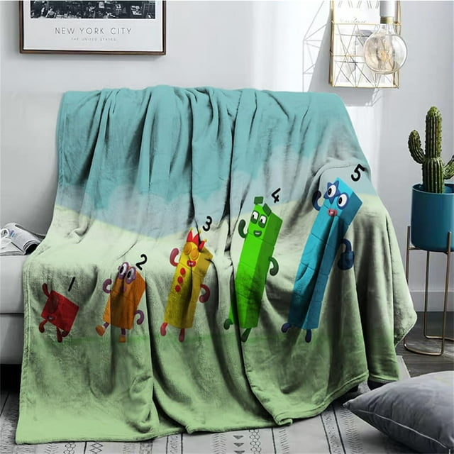 Graphic Plush Throw Blanket Microfiber-Fluffy Thick Flannel Blanket Cozy Bed Blanket&Throw for All Seasons