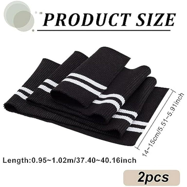 2Pcs Elastic Fiber Ribbing Fabric Black Stripes Pattern Knitted Waistband Knit Ribs Welts Cuffs Neck Bands - Walmart.com 2Pcs Elastic Fiber Ribbing Fabric Black Stripes Pattern Knitted Waistband Knit Ribs Welts Cuffs Neck Bands - Walmart.com