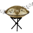 thumbnail image 1 of Graflsoa Poignée de 22 Pouces en Mineur avec 10 Notes, Instrument de Percussion en Acier Inoxydable, Inclut Maillets, Support Pliable, Chiffon de Nettoyage et Sac à Dos Portable, Finition Or, 1 of 5