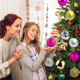 thumbnail image 6 of Christmas Tree Ornaments,Plastic Hanging Ball for Xmas Tree,Shatter Proof Hanging Christmas Ball Ornaments for Indoor And Outdoor Holiday Wedding Party Decoration Pink 3.93 Inch, 6 of 7