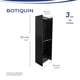 thumbnail image 4 of Mueble BOTIQUIN Gravita NEGRO CON REPISAS DE CRISTAL MDF 70cm alto 24cm largo 15cm fondo, 4 of 6