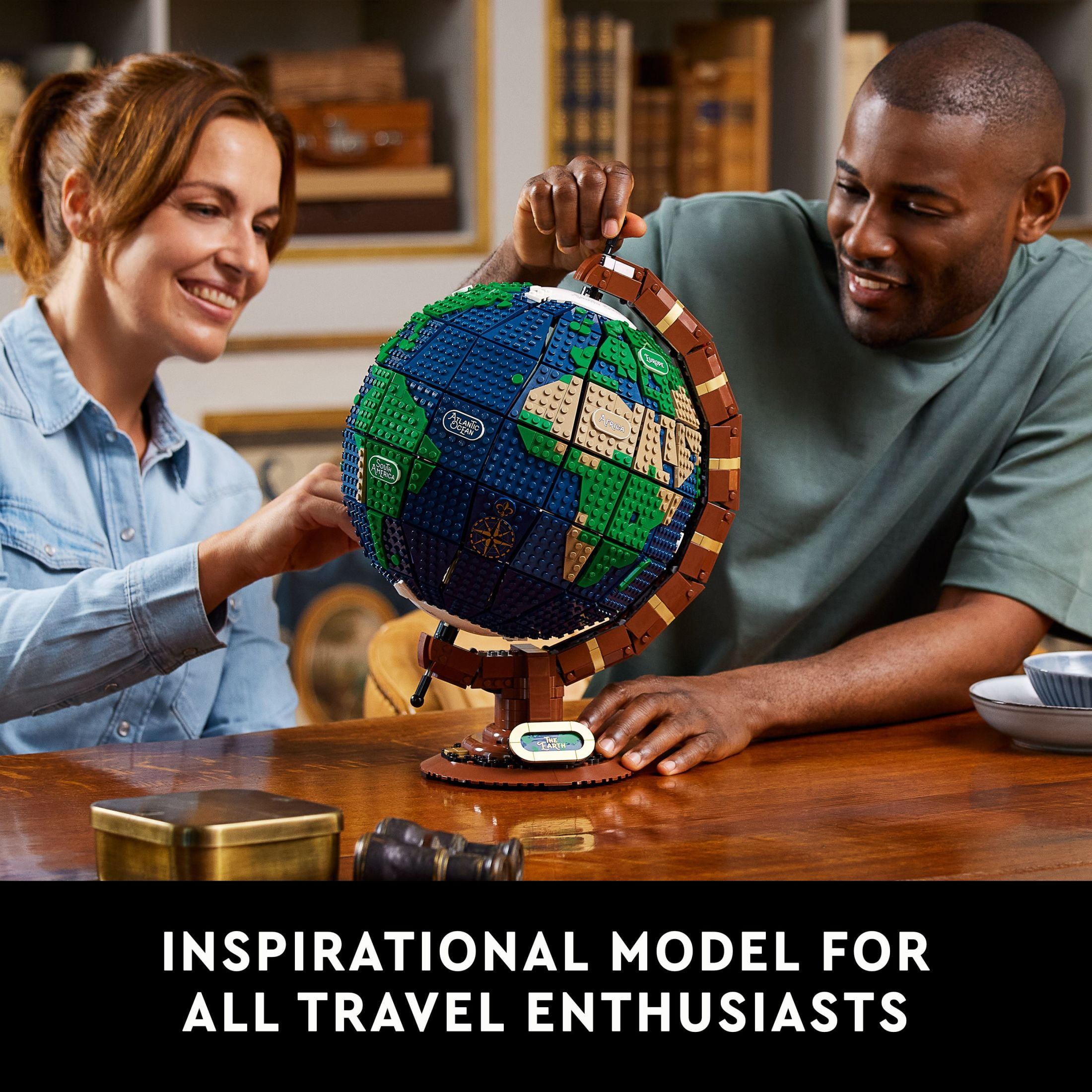 LEGO Ideas The Globe  Building Set, Build and Display Model for Adults (2,585 Pieces), High School Graduation Gift Idea, 21332