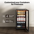 thumbnail image 6 of Ca'Lefort Beverage Refrigerator Cooler,95-121 Can Freestanding Beverage Fridge,with Glass Door for Home/Bar/Office, 6 of 10