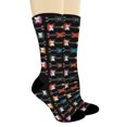 thumbnail image 2 of ThisWear Music Teacher Gifts Guitar Patterned Crazy Socks Music Themed Gift Set 2-Pair Novelty Crew Socks, 2 of 5