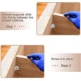 thumbnail image 3 of 50 PCS Drawer Repair Kits with Screws, Drawer Bottom Supports Fixing Drawer Base Sagging Bottom Repair Fix Mending Drawer Wedges Support for Sagging Furniture Dresser Drawer, 3 of 7