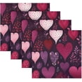 thumbnail image 5 of GZHJMY Valentine's Day Heart Cloth Napkins 4 Pack - 20x20In Soft Washable Dinner Napkin Home Decor Napkin for Dinners Weddings Cocktail Kitchen Decorative Washcloths, 5 of 7