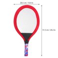 thumbnail image 4 of 1 Pair Children's Tennis Racket Kids Palying Badminton Oval Rackets Game Props for Kindergarten Primary School Outdoor Sports (Red), 4 of 9