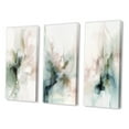 thumbnail image 3 of Designart "Modernity Essence Green and Cream III" Abstract Wall Art Set Of 3 - Green Marble Canvas Set For Living Room Decor, 3 of 7