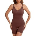 thumbnail image 2 of Viluyesy Shapewear for Womens, Butt Lifter Tummy Control V Neck Seamless Comfort Sculpting Bodysuit Coffee XL, 2 of 4