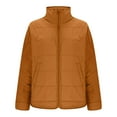 thumbnail image 4 of YueHuiYing Womens Quilted Lightweight Jackets Round Neck Coats Padded Outwear with Pockets, 4 of 7