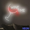 thumbnail image 5 of Handmadetneonsign Wine Time Neon Sign, Wine Glass Led Sign, Drink Bar Wall Art, Home Wall Decor 91095, 5 of 5
