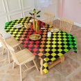 thumbnail image 3 of Rainbow Color Checkered Pattern Rectangle Tablecloth 60"x120",Waterproof Polyester Rectangle Table Cloth, Wipeable Spillproof Polyester Tablecloth for Dining, Camping, Indoor and Outdoor, 3 of 6