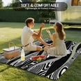 thumbnail image 4 of Sage Green Black Stripes Outdoor Rug for Patio/Deck/Porch, Non-Slip Large Area Rug 5 x 8 Ft, Grey Abstract Gradient Striped Indoor Outdoor Rugs Washable Area Rugs, Camping Rug Carpet Runner, 4 of 8