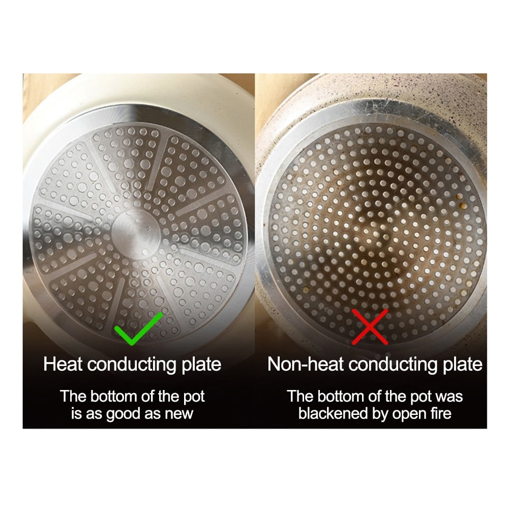Aluminum Alloy Gas Stove Diffuser Plate Non-Stick Coating Heat Conduction Plate Evenly Heats Non-Slip Removable Stove Hob Rings
