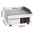 thumbnail image 2 of Electric Griddle Countertop Flat Cooking Grill Hot Plate Stove Stainless Steel Teppanyaki Grill 1500W, 2 of 10