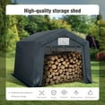 thumbnail image 5 of Alpha Joy 10 x 15 x 8.7ft Outdoor Storage Shed Heavy Duty Portable Carport Canopy Shelter, for Bike, Motorcycle, Garden Storage, 5 of 8