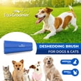 thumbnail image 2 of Cepillo para deshedar EquiGroomer para perros y gatos, color azul, 2 of 8