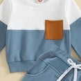 thumbnail image 7 of Boys Fall Clothes Set Long Sleeve Pullover T-Shirt & Jogger Pants Casual Outfits 6-12 Months 12-24 Months 2T 3T 4T 5T 6T 7T 8T 9T Children(Blue,2-3 Years), 7 of 7