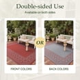 thumbnail image 2 of DEORAB 6'x9' Outdoor Rugs Waterproof Patio Reversible Plastic Carpet Camping Outside Mat,Red & Grey, 2 of 9