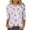 Pink-Shirts, variant on Jsaierl Women's 3/4 Length Sleeve Tops Plus Size Crew Neck Shirts Trendy Graphic Petite Blouses Going Out Cotton Tunic Top S-5XL