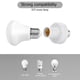 thumbnail image 4 of Bearachild Portalámparas de 220V, convertidor de Base de lámpara de repuesto, interruptor de luz nocturna de plástico, iluminación de enchufe para Accesorios para electrodomésticos Bearachild HA3449-00B, 4 of 6
