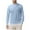Light Blue, variant on Mens Tops Plus Size Long Sleeves Standing Collar Button Solid Color Casual Blouse Khaki XXXL,Mens Blouse