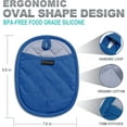 thumbnail image 4 of Pot Holders Sets of 2, Silicone Hot Pads for Kitchen,Heat Resistant Oven Mitts Pads with Pockets Non Slip Grip, Large Potholders,Trivets for Cooking, Baking,RoyalBlue, 4 of 8