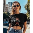 thumbnail image 4 of T Shirts for Women Short Sleeve Cotton Crewneck T-Shirt, Boxing Sports Tee Tops Casual Basic T-Shirts, XS-5XL Black M, 4 of 7