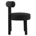 thumbnail image 3 of Modway Toulouse Boucle Fabric Dining Chair in Black, 3 of 9